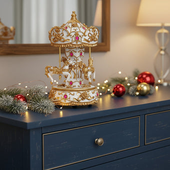 Carusel muzical rotativ Crăciun