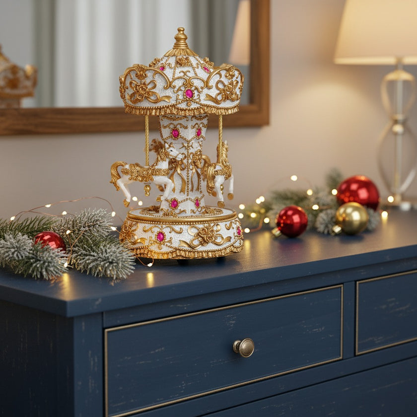 Carusel muzical rotativ Crăciun