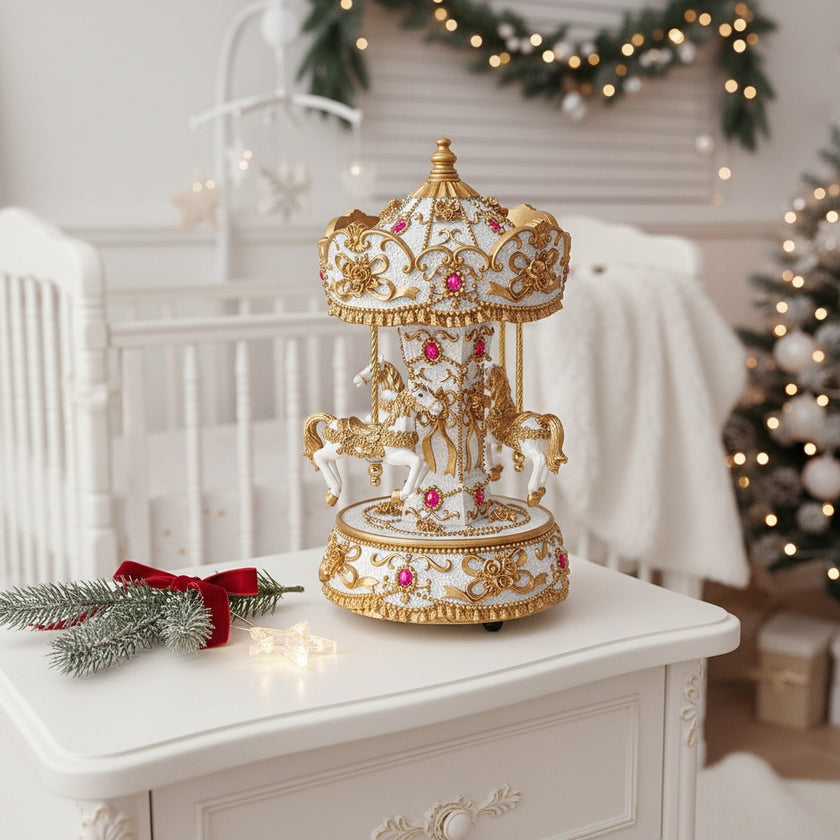 Carusel muzical rotativ Crăciun