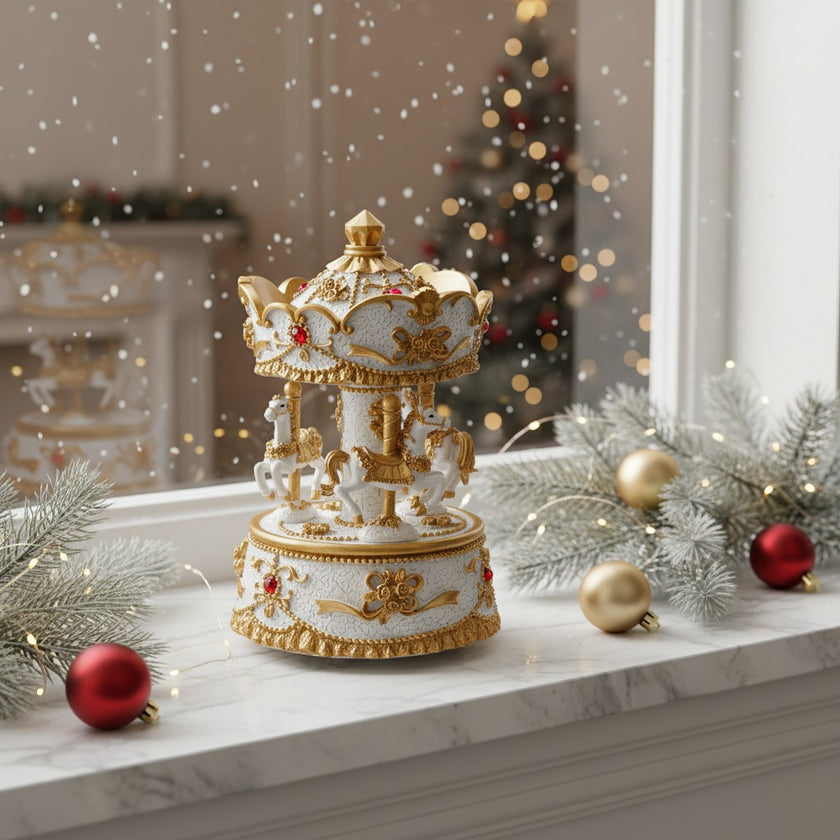 Carusel muzical rotativ Crăciun