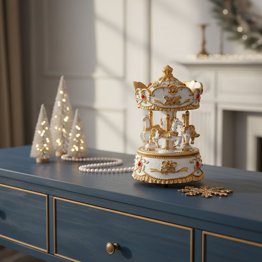 Carusel muzical rotativ Crăciun