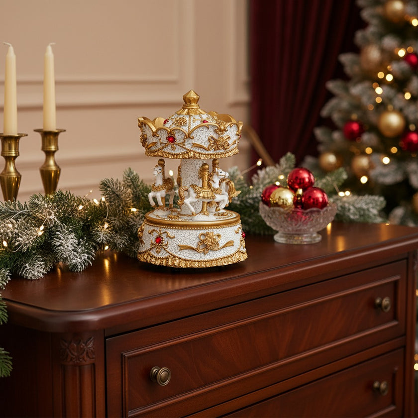 Carusel muzical rotativ Crăciun