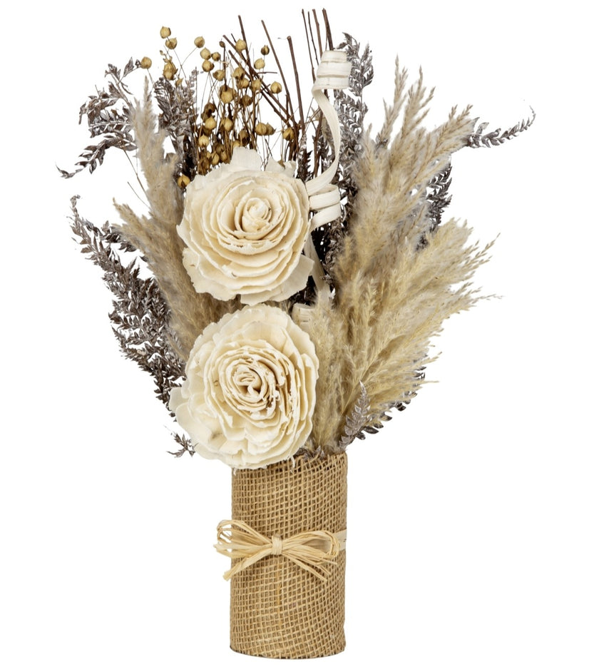 Aranjament decorativ cu flori uscate 36cm