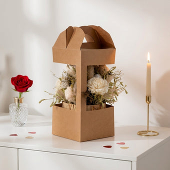 Aranjament decorativ cu flori uscate 37cm