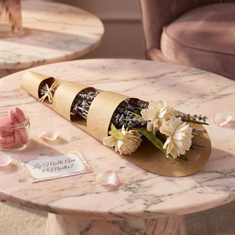 Buchet decorativ cu flori uscate bej