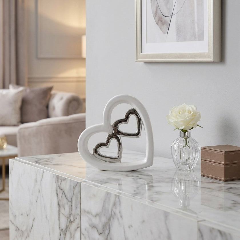 Decorațiune Valentine’s Day cu inimi