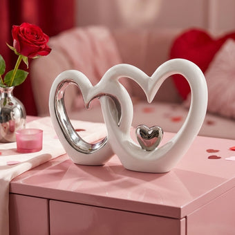 Decorațiune Valentine’s Day două inimi
