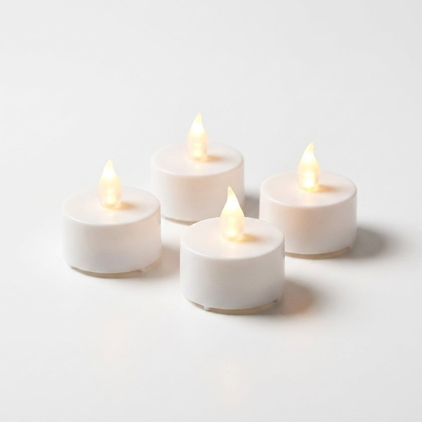 Set 4 lumânări pastilă LED 3cm