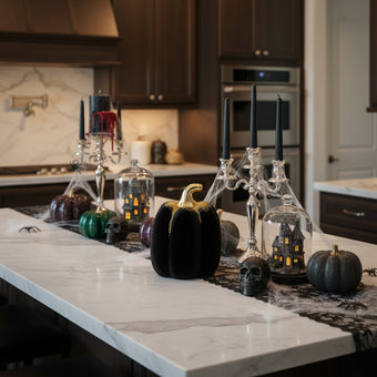 Dovleac decorativ negru catifea 13cm