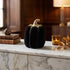 Dovleac decorativ din ceramică negru catifelat 16cm