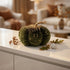 Dovleac decorativ din catifea verde cu sclipici 16cm