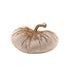 Dovleac decorativ din catifea bej cu sclipici 15cm