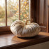 Dovleac decorativ din catifea bej cu sclipici 15cm
