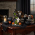 Decorațiune Halloween casă cu fantome și lumini LED 17cm