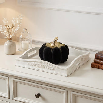 Dovleac decorativ negru catifea 12cm
