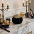 Dovleac decorativ din ceramică negru catifelat 12cm