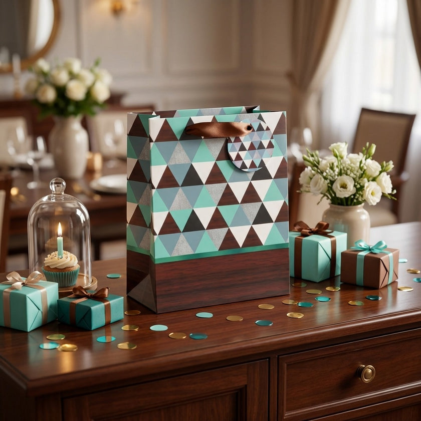 Pungă cadou cu design modern 23cm