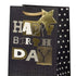 Pungă cadou Happy Birthday cu litere aurii 23cm