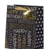Pungă cadou Happy Birthday neagră 23cm