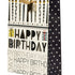 Pungă cadou Happy Birthday cu lumânări aurii 42cm
