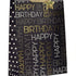 Pungă cadou Happy Birthday neagră 42cm