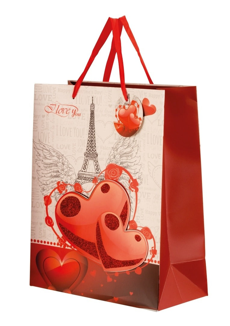 Pungă cadou Valentine's Day cu inimi