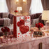 Pungă cadou Valentine's Day cu inimi și trandafiri