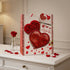 Pungă cadou Valentine's Day cu inimi și trandafiri