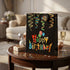 Pungă cadou Happy Birthday confeti 32cm