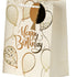 Pungă cadou Happy Birthday cu baloane aurii 23cm