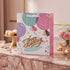 Pungă cadou Happy Birthday roz cu baloane 32cm