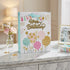 Pungă cadou Happy Birthday albastră cu baloane 32cm