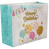 Pungă cadou Happy Birthday albastră cu baloane 26cm