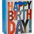 Pungă cadou Happy Birthday cu litere colorate 23cm