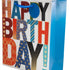 Pungă cadou Happy Birthday cu litere colorate 32cm