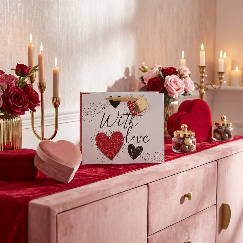 Pungă cadou Valentine's Day 26cm
