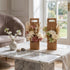 Aranjament decorativ cu flori uscate roz