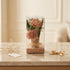Aranjament decorativ cu flori uscate roz