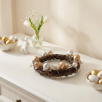 Coroniță de Paște cu ouă decorative 16cm