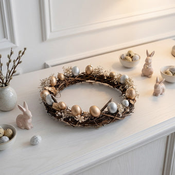 Coroniță de Paște cu ouă decorative 22cm