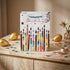 Pungă cadou Happy Birthday cu lumânări colorate 23cm