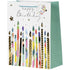 Pungă cadou Happy Birthday cu lumânări colorate 32cm