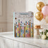 Pungă cadou Happy Birthday cu lumânări colorate 32cm