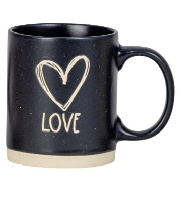 Cană neagră LOVE