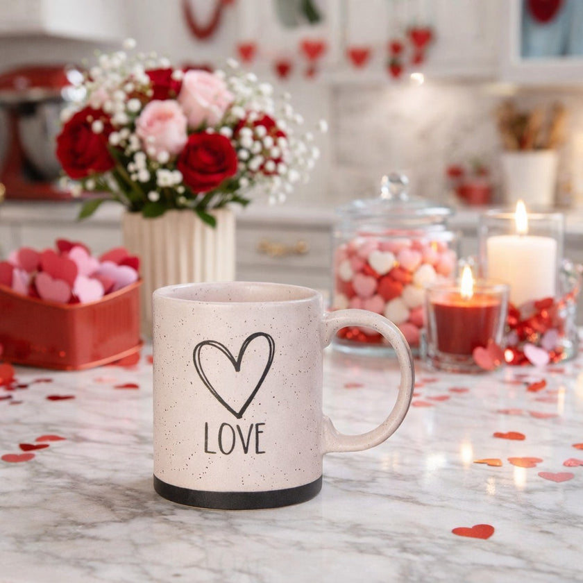 Cană roz LOVE