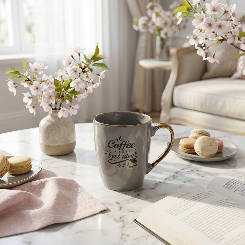 Cană cafea gri