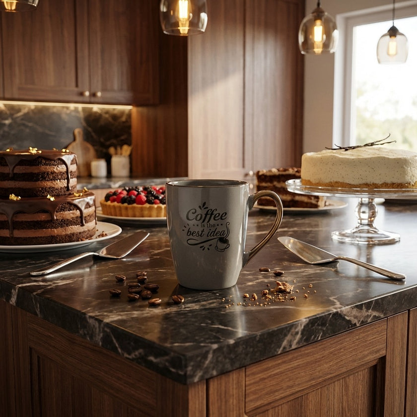 Cană cafea gri
