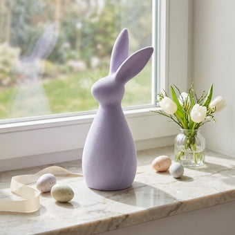 Iepuraș de Paște din ceramică mov 24cm
