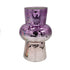 Vază decorativă din sticlă mozaic disco violet 20cm