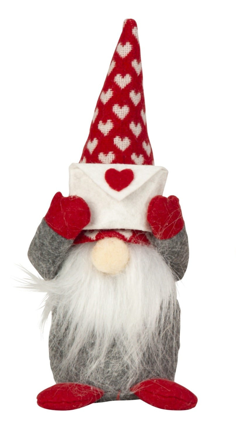 Figurină gnom gri Valentine’s Day